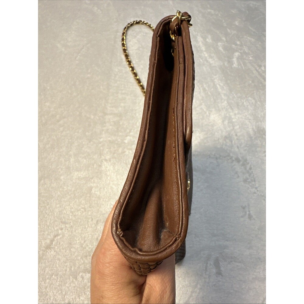 Vintage Etienne Aigner Woven Brown Crossbody Shoulder Handbag - Picture 10 of 14